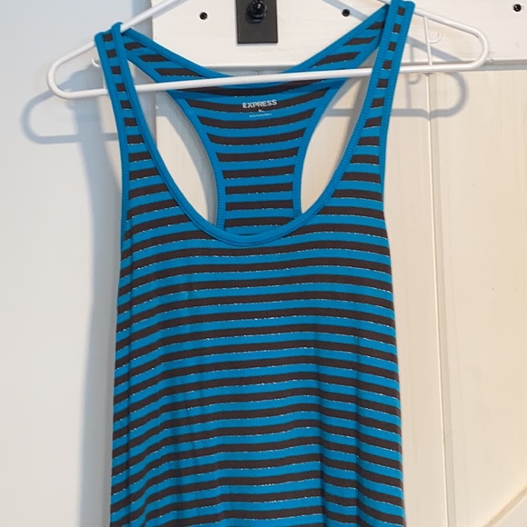Express Racerback Tank Striped Dress - Picture 2 of 9